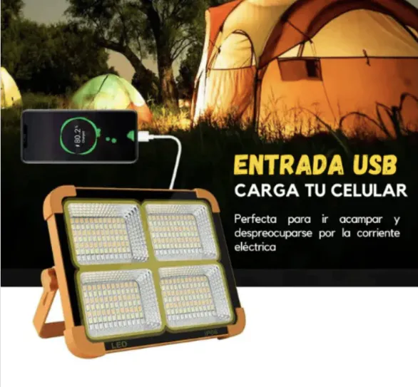 Reflector Lampara Led Portátil Solar Ext: ¡Ilumina tus aventuras con energía solar! - Reflector Lampara Led Portátil Solar Ext
