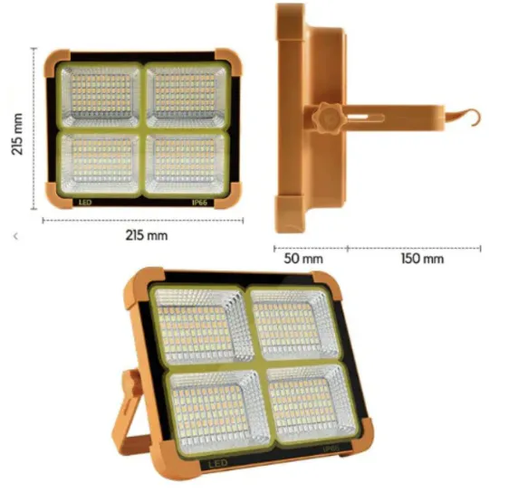 Reflector Lampara Led Portátil Solar Ext: ¡Ilumina tus aventuras con energía solar! - Reflector Lampara Led Portátil Solar Ext