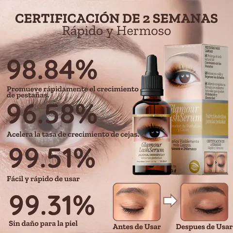 Glamour Lash Serum: Pestañas y Cejas Más Largas y Voluminosas - Glamour Lash Serum®