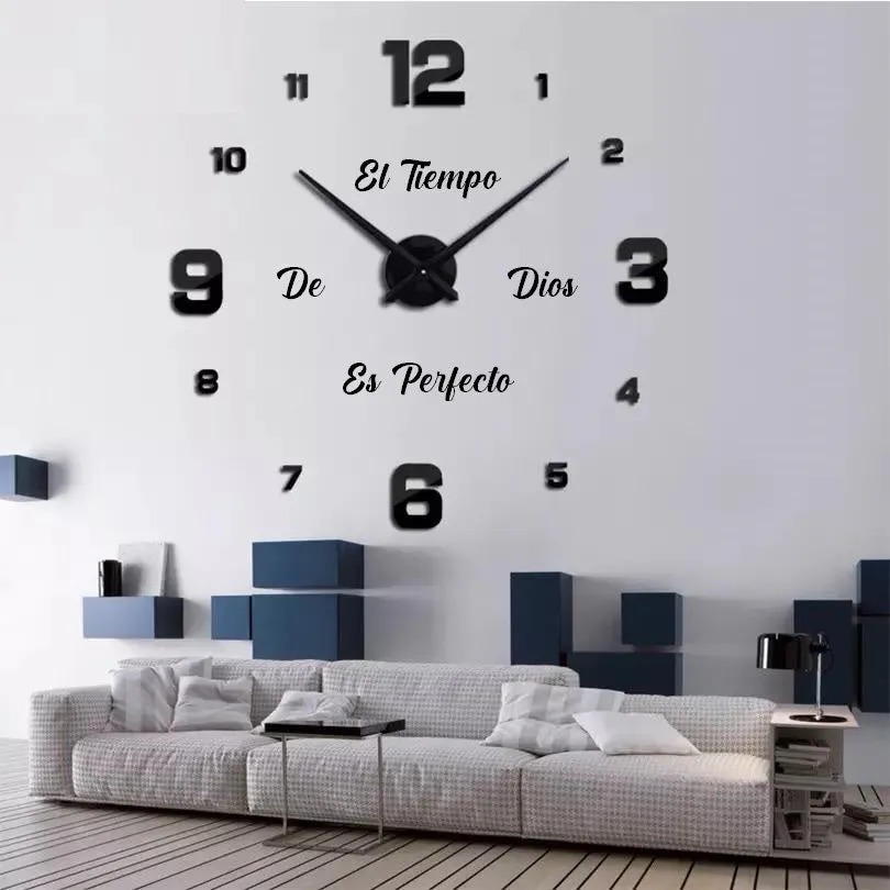 RELOJ 3D PEQUEÑO + FRASE: Elegancia y Estilo en tu Hogar - RELOJ 3D PEQUEÑO + FRASE