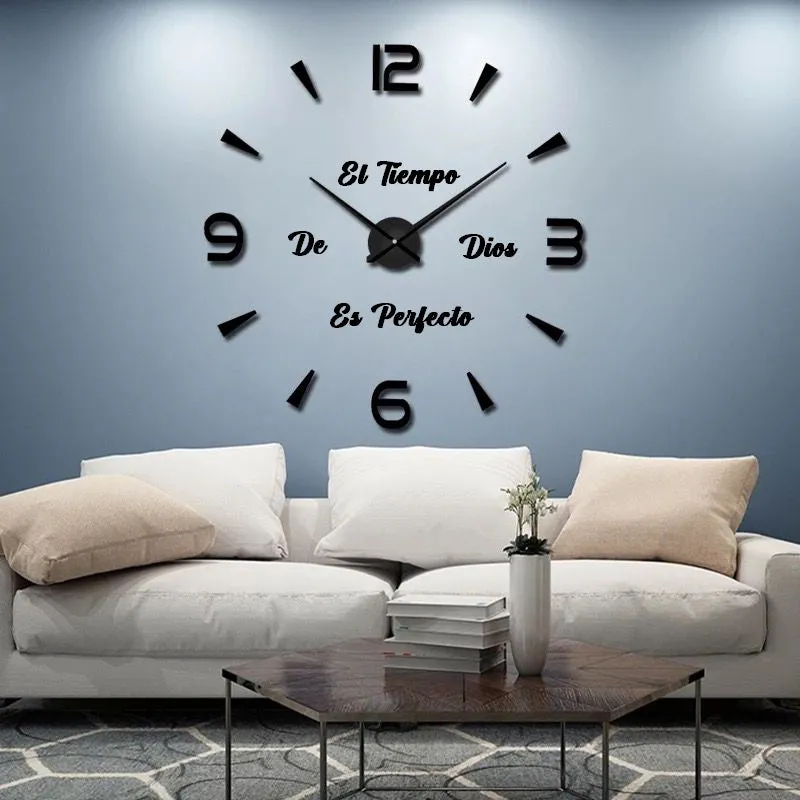 RELOJ 3D PEQUEÑO + FRASE: Elegancia y Estilo en tu Hogar