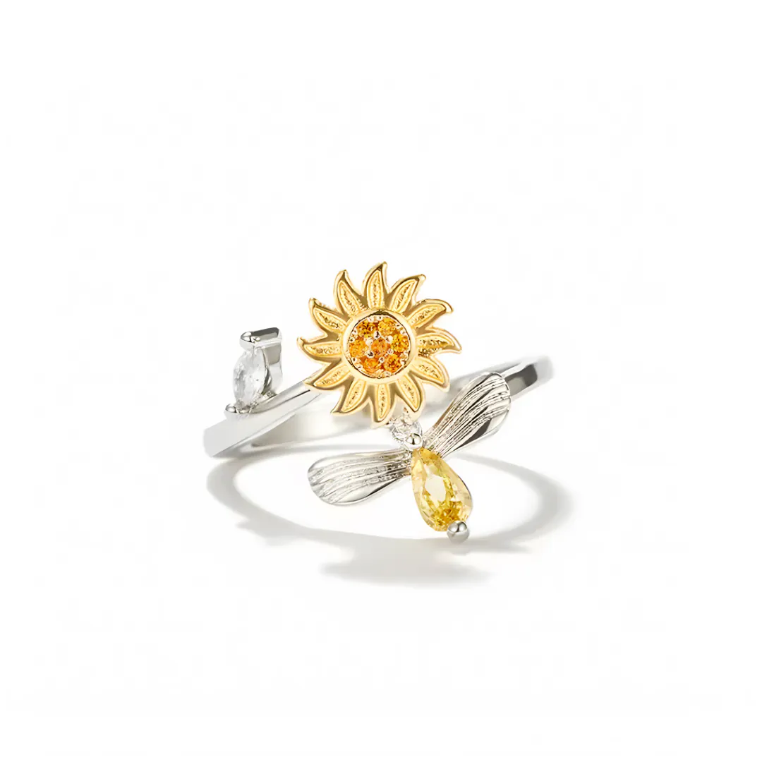 ANILLO GIRASOL GIRATORIO: Encuentra la Paz Interior - ANILLO GIRASOL GIRATORIO