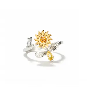 ANILLO GIRASOL GIRATORIO: Encuentra la Paz Interior - ANILLO GIRASOL GIRATORIO