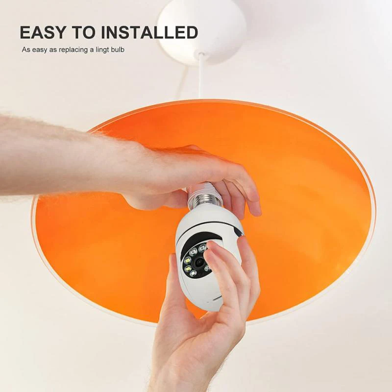 Cámara de Seguridad WiFi 360° en Forma de Bombilla