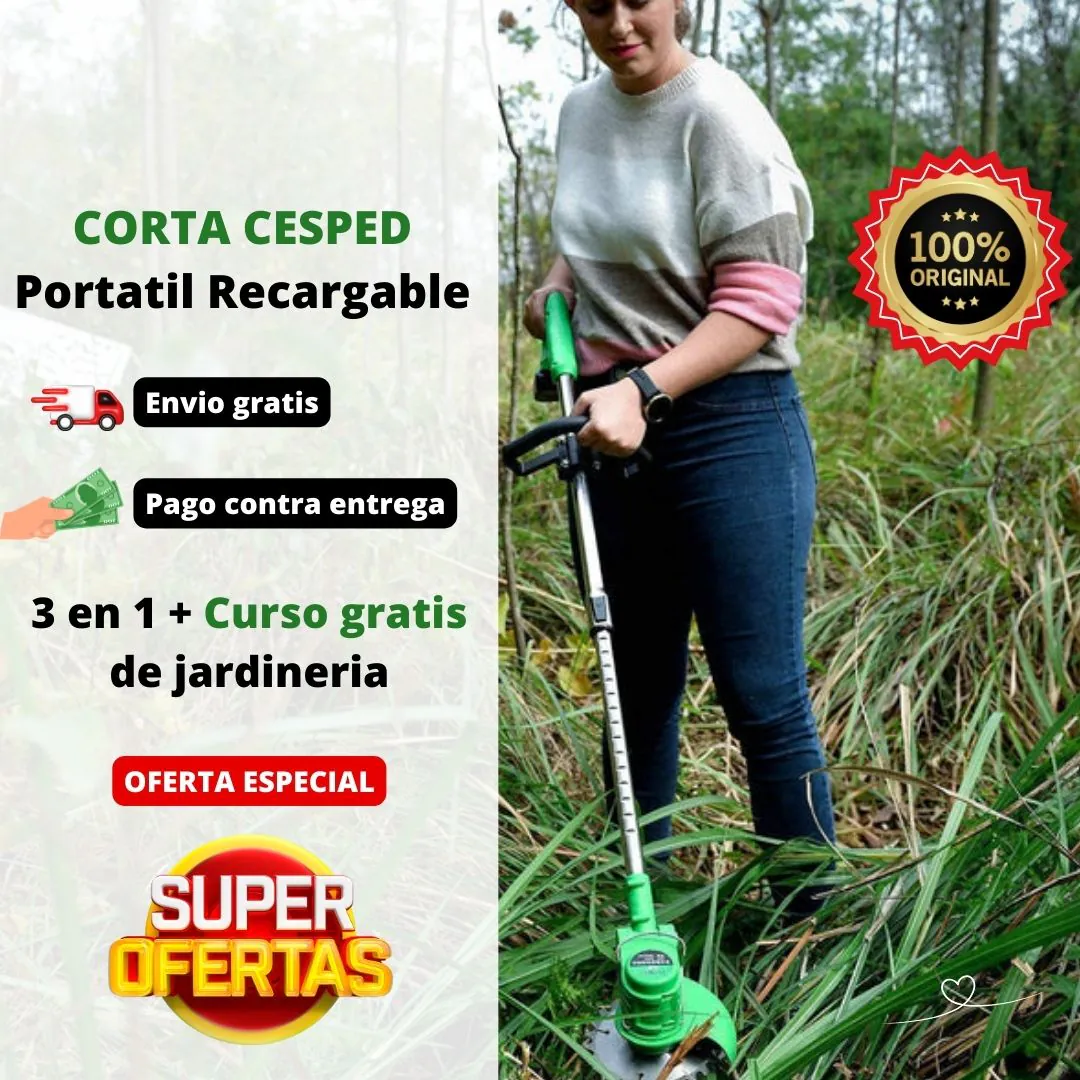 PODADORA RECARGABLE 2 BATERÍAS: ¡Tu jardín perfecto al alcance de la mano! - PODADORA RECARGABLE 2 BATERIAS