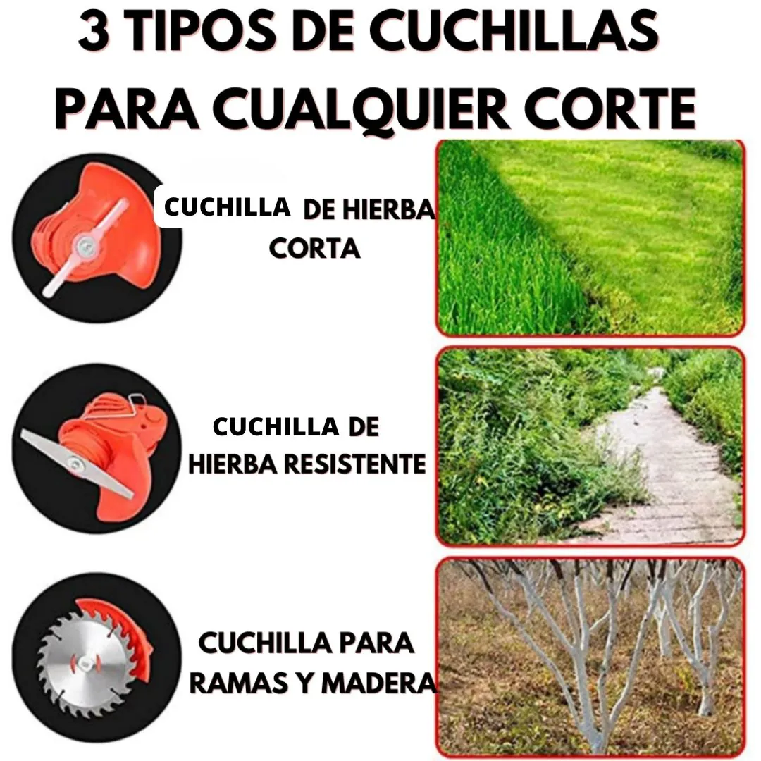 PODADORA RECARGABLE 2 BATERÍAS: ¡Tu jardín perfecto al alcance de la mano! - PODADORA RECARGABLE 2 BATERIAS