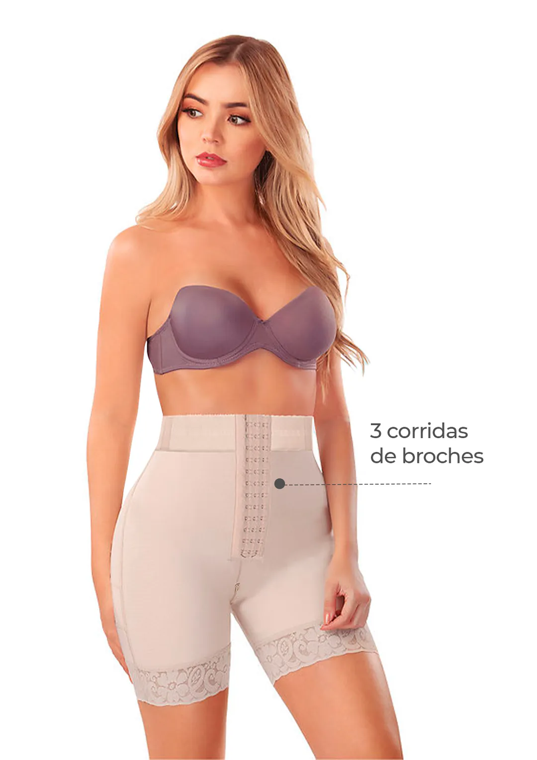 Short Invisible Con Cremallera 2653: La Faja Perfecta para Moldear Tu Figura - Short Invisible Con Cremallera 2653