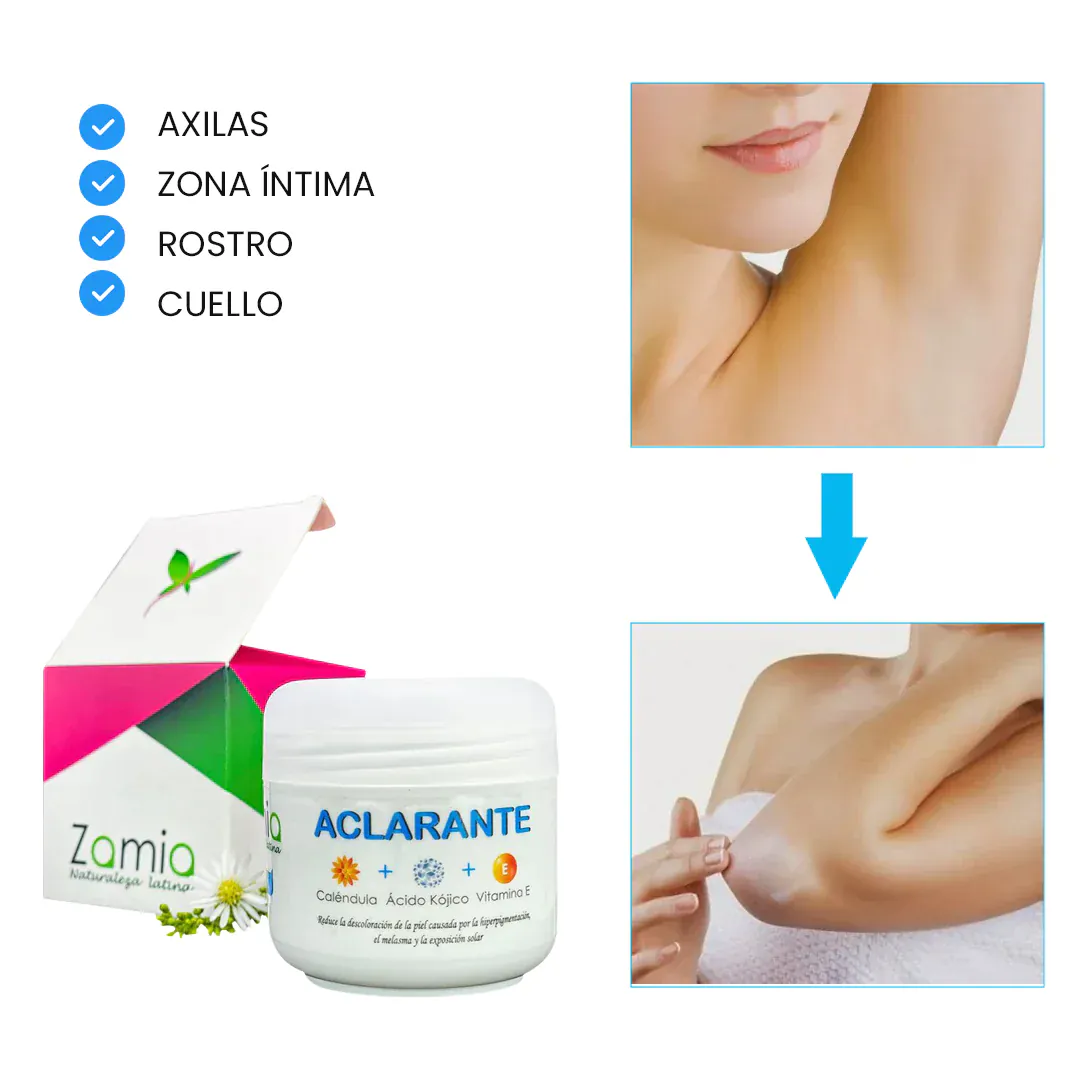 Crema Aclarante Zamia: ¡Despierta la Belleza Natural de tu Piel! - 1 Crema ANTIESTRÍAS +Crema Aclarante (2)