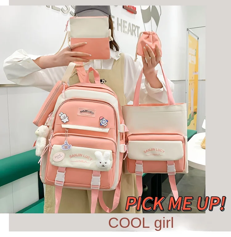 Maleta 5 en 1 Kawaii: ¡Organización y Estilo para tu Día a Día!