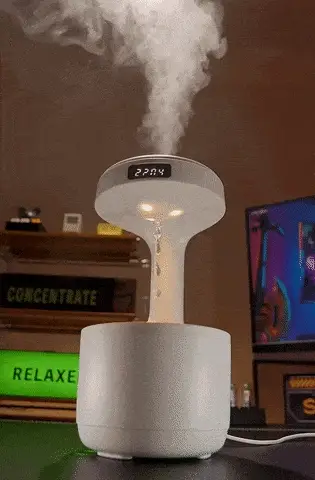Humidificador Ultrasónico Gotas de Lluvia: Tecnología Antigravedad para un Aire Fresco y Purificado