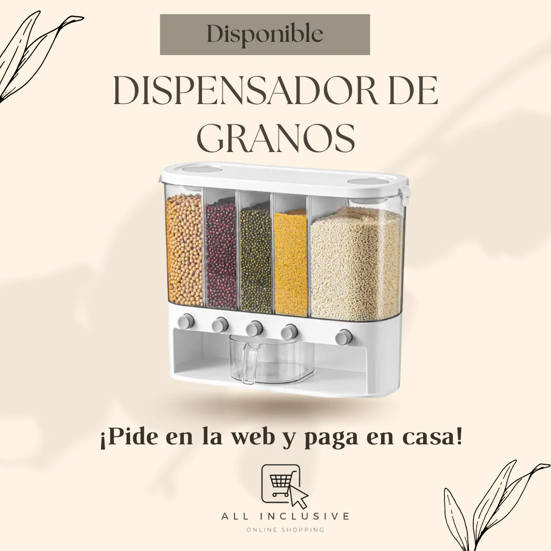 DISPENSADOR DE GRANOS X 6: Organización y Frescura para tu Cocina - DISPENSADOR DE GRANOS X 6