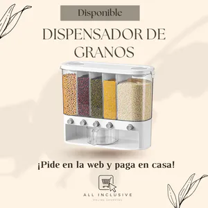 DISPENSADOR DE GRANOS X 6: Organización y Frescura para tu Cocina - DISPENSADOR DE GRANOS X 6