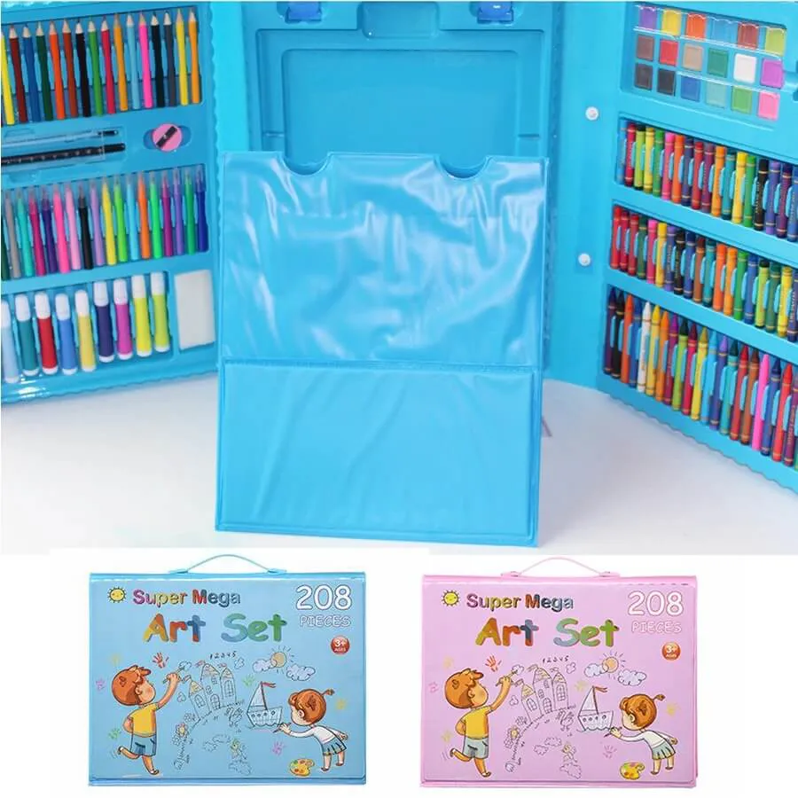 Set De Arte Escolar Didáctico 208 Piezas - set de arte escolar Didáctico 208 Piezas