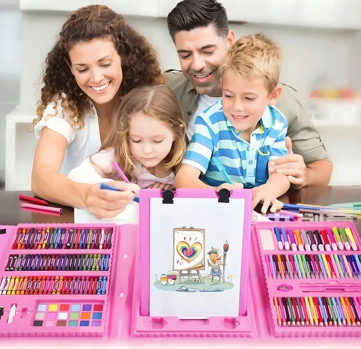 Set De Arte Escolar Didáctico 208 Piezas - set de arte escolar Didáctico 208 Piezas