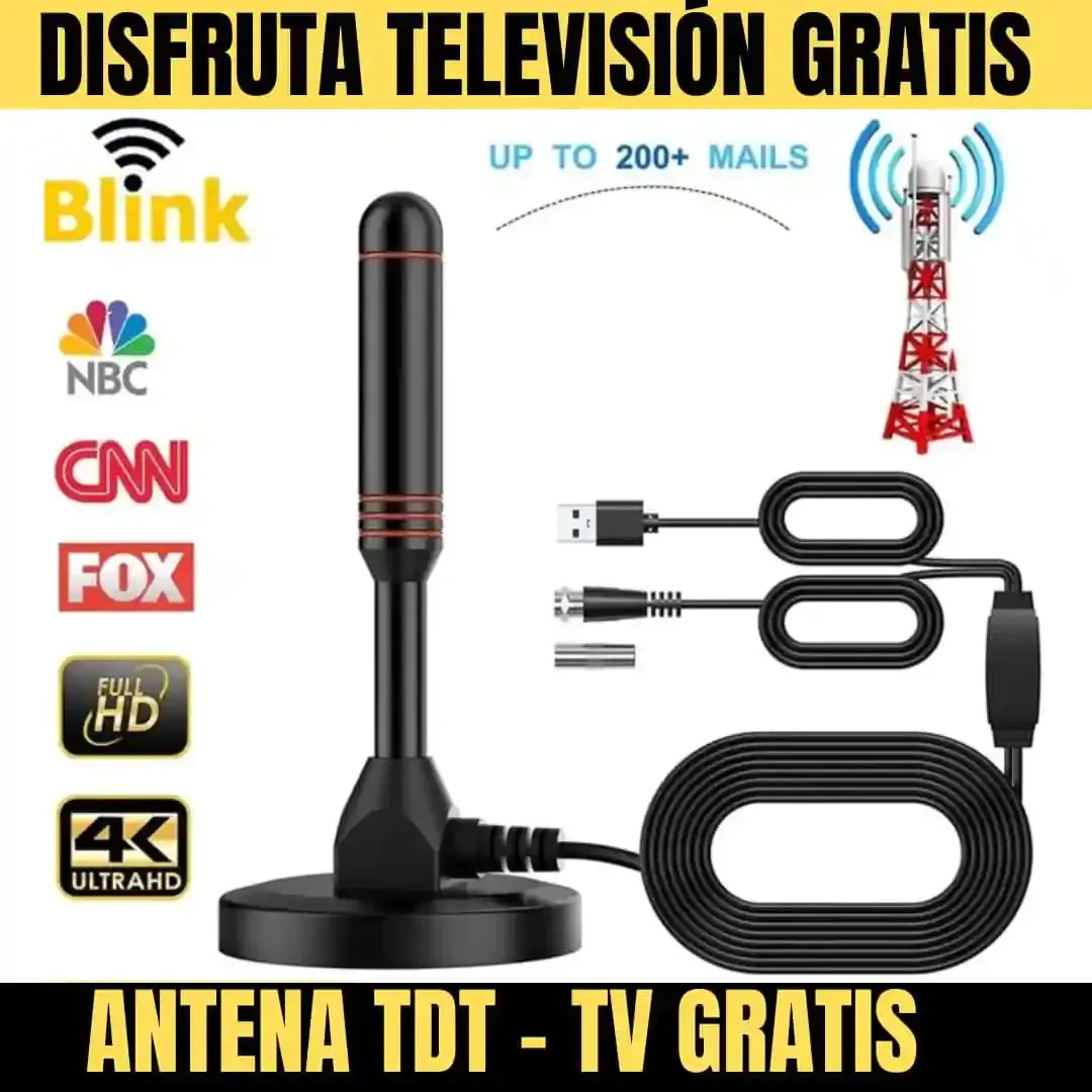 Antena Interior Televisión Digital TDT: Disfruta de TV Gratis en Alta Definición - Antena Interior Televisión Digital Tdt
