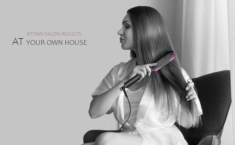 Cepillo Alisador Iónico Para Cabello: SILKY PRO - Cepillo Alisador Iónico Para Cabello