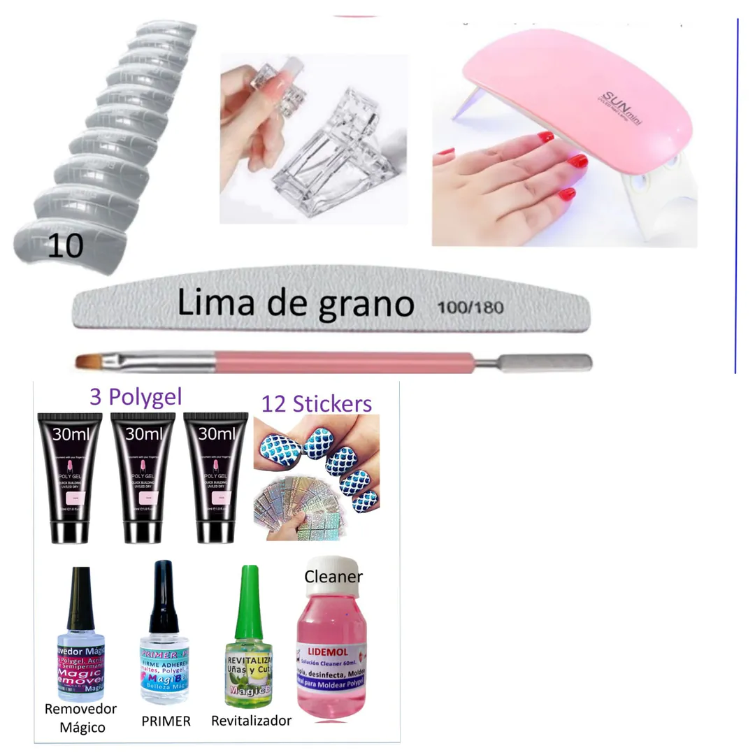 Super Kit de Polygel: Crea Uñas Impresionantes en Casa - super kit de polygel
