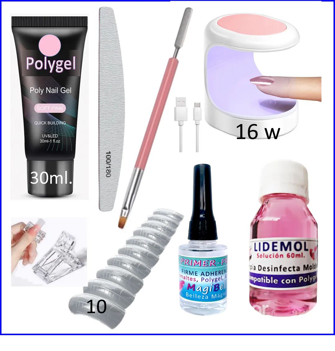 Super Kit de Polygel: Crea Uñas Impresionantes en Casa - super kit de polygel