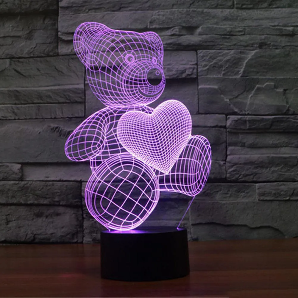 Lámpara LED 3D Acrílica Decorativa: Ilumina tu hogar con estilo - Lampara Led En Acrilico Decorativa