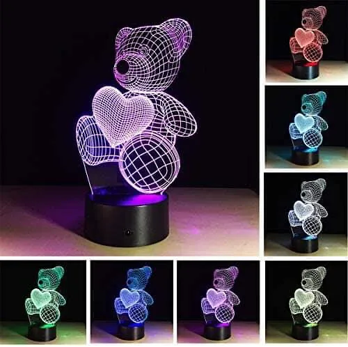 Lámpara LED 3D Acrílica Decorativa: Ilumina tu hogar con estilo - Lampara Led En Acrilico Decorativa