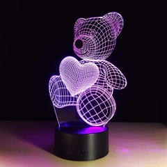 Lámpara LED 3D Acrílica Decorativa: Ilumina tu hogar con estilo - Lampara Led En Acrilico Decorativa