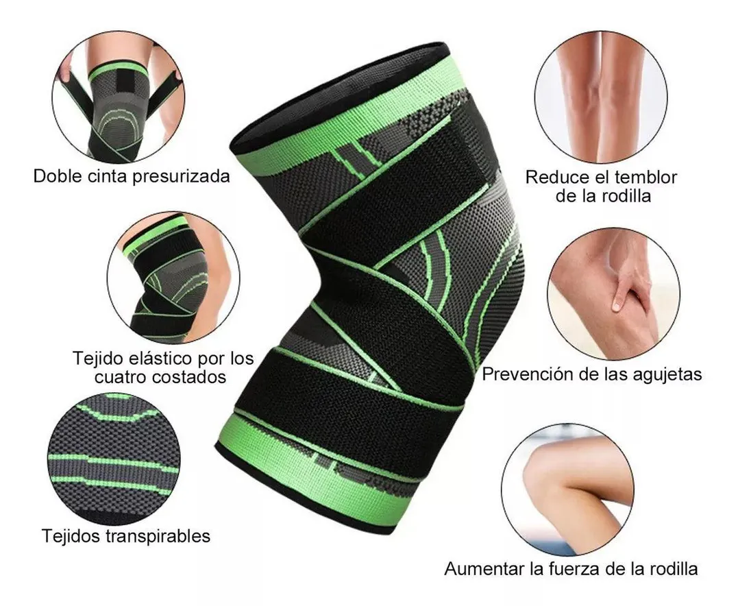Rodillera Deportiva Ajustable Doble Tira: OrthoKnee Pro - Rodillera deportiva ajustable doble tira
