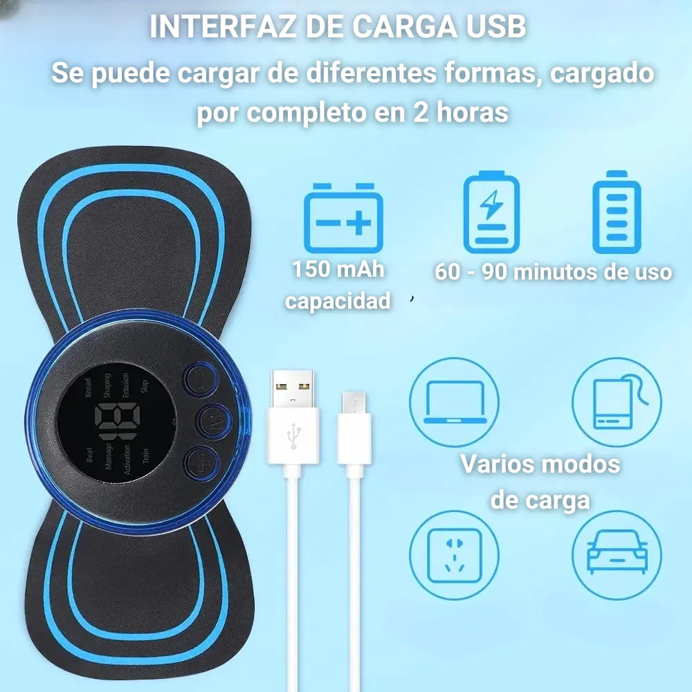 Tapete Masajeador + Parche Mariposa Azul: ¡Adiós al Estrés y la Tensión! - tapete  + parche azul