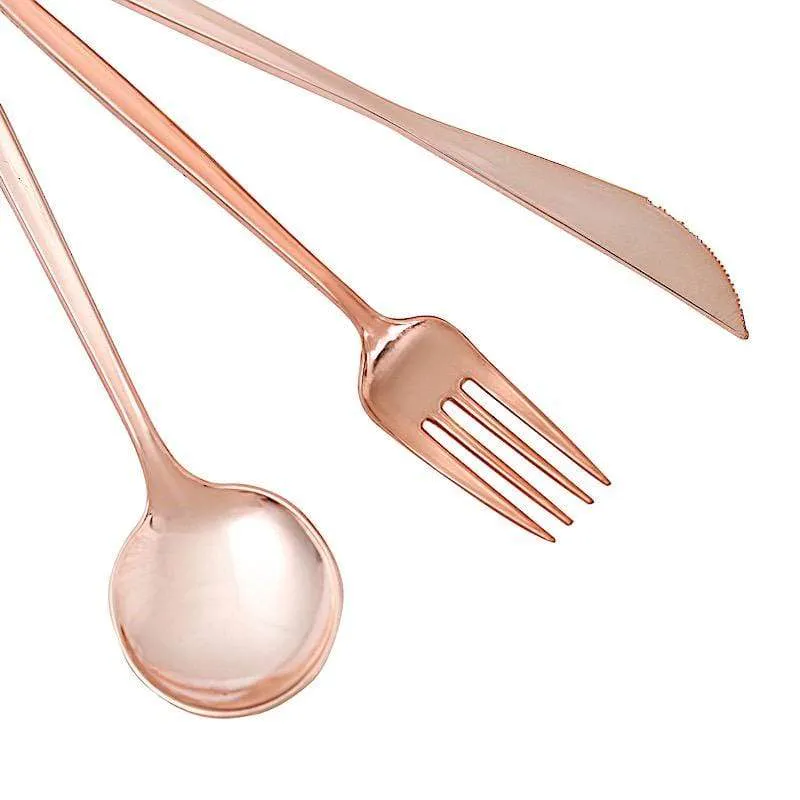 Juego de Cubiertos de Lujo en Rose Gold - 24 Piezas - JUEGO DE CUBIERTOS X 24 SEUL