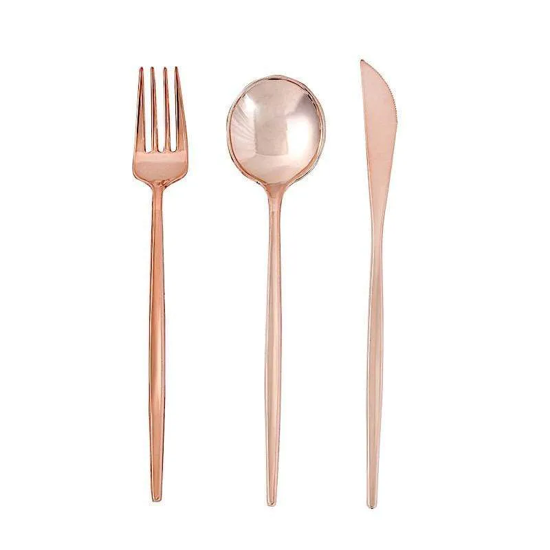 Juego de Cubiertos de Lujo en Rose Gold - 24 Piezas - JUEGO DE CUBIERTOS X 24 SEUL
