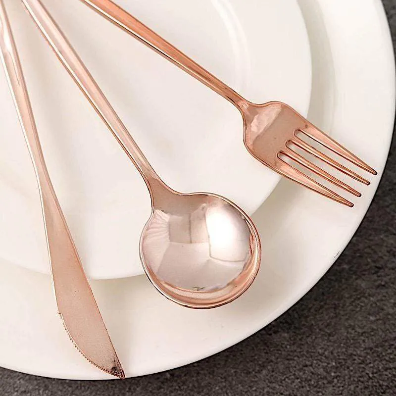 Juego de Cubiertos de Lujo en Rose Gold - 24 Piezas - JUEGO DE CUBIERTOS X 24 SEUL