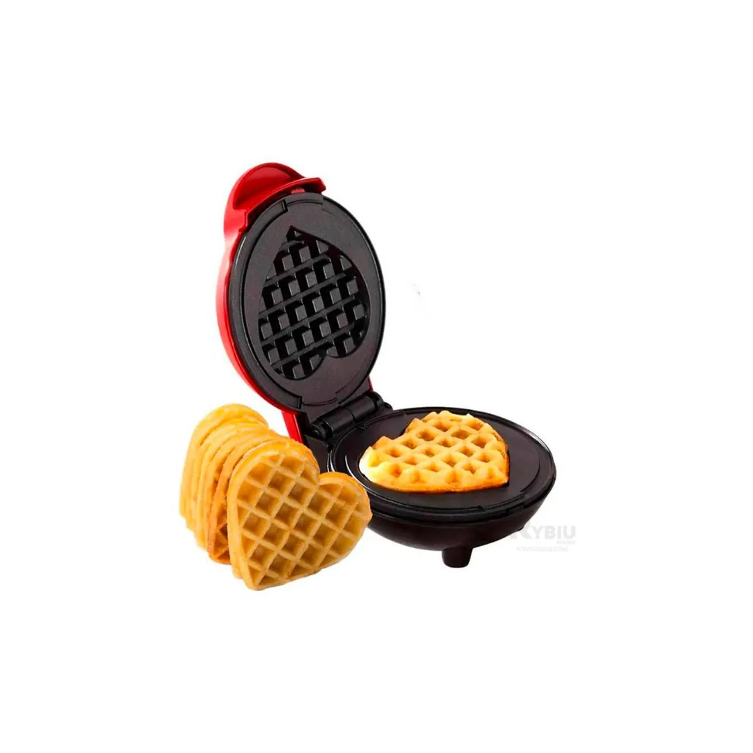 Waflera Mini Roja Forma Corazón: ¡Crea Deliciosos Waffles en Forma de Corazón! - Waflera Mini Roja Forma Corazon