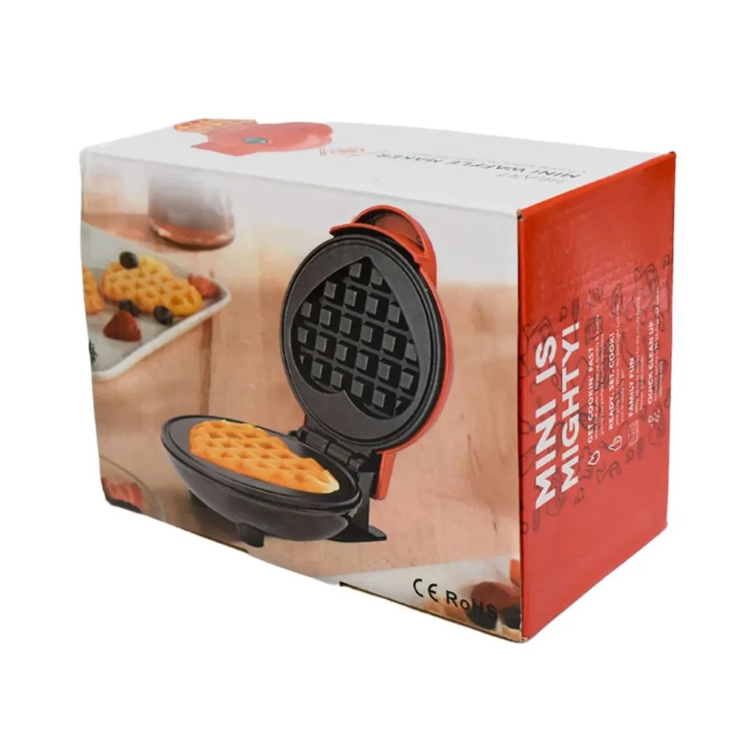 Waflera Mini Roja Forma Corazón: ¡Crea Deliciosos Waffles en Forma de Corazón! - Waflera Mini Roja Forma Corazon