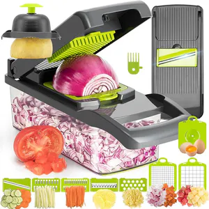 SET DE PICAR VERDURAS: ¡Cocina más rápido y saludable! - RAYADOR DE VEGETALES MULTIFUNCIONAL