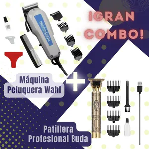 Combo Máquina Peluquería + Patillera Bud: El Kit Perfecto para un Aspecto Impecable - Combo Maquina Peluquería + Patillera Bud