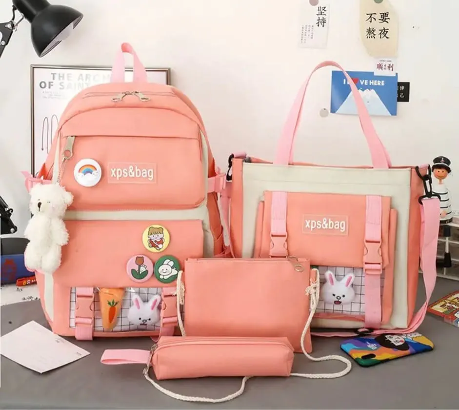 Set Bolso Escolar Juvenil Universitario: ¡El Combo Perfecto para Estudiantes! - Set Bolso Escolar Juvenil Universitario
