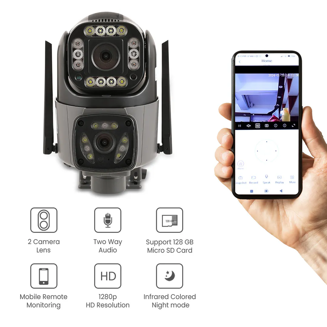 Cámara IP Inalámbrica V380: Seguridad inteligente para tu hogar - CAMARA IP INALAMBRICA V380