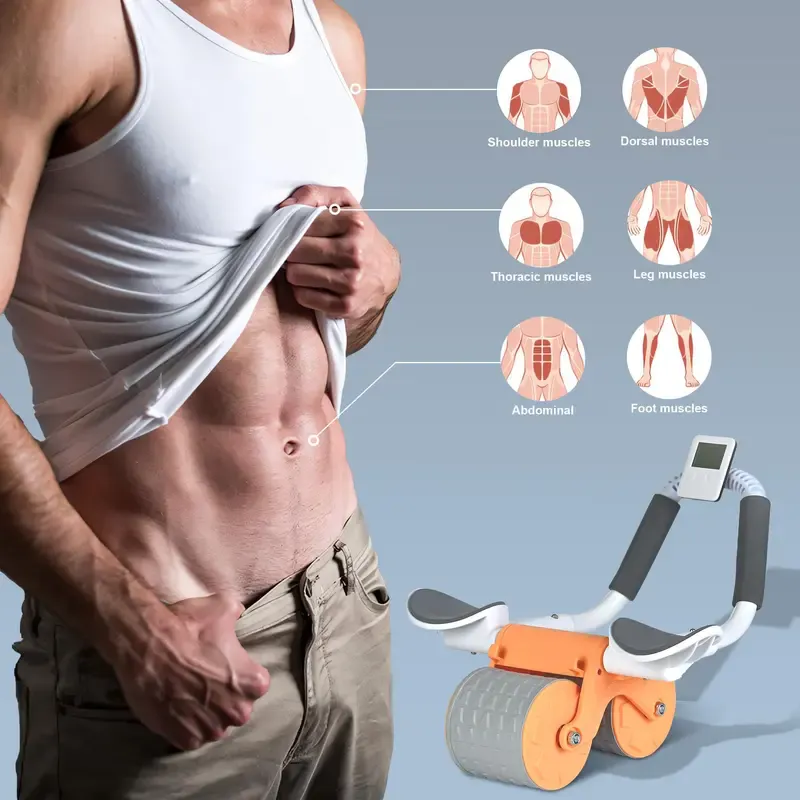 Rueda De Rodillo Abdominal AbFit: ¡Fortalece Tu Core y Define Tu Abdomen! - Rueda De Rodillo Abdominal