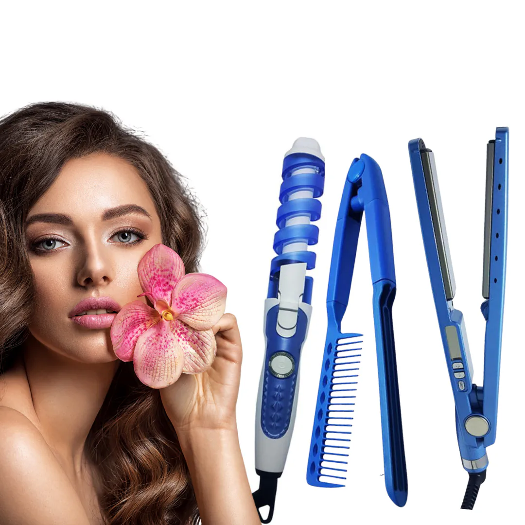 COMBO NANO PLANCHA + RIZADOR ESPIRAL 450: ¡Tu Cabello Impecable con un Solo Combo! - COMBO NANO PLANCHA + RIZADOR ESPIRAL 450