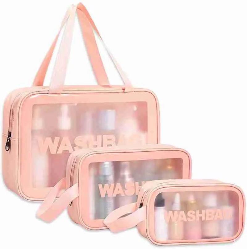 Cosmetiquera Set Tres Tamaños Viaje: El Compañero Perfecto para Tus Aventuras - Cosmetiquera set Tres tamaños Viaje