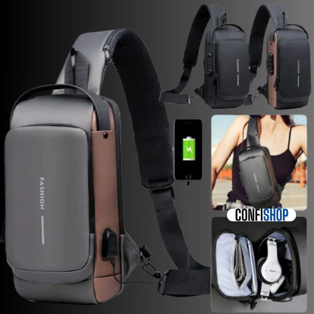 Mochila Cruzada con Clave: Seguridad y Estilo en Cada Paso - Mochila Cruzada con Clave