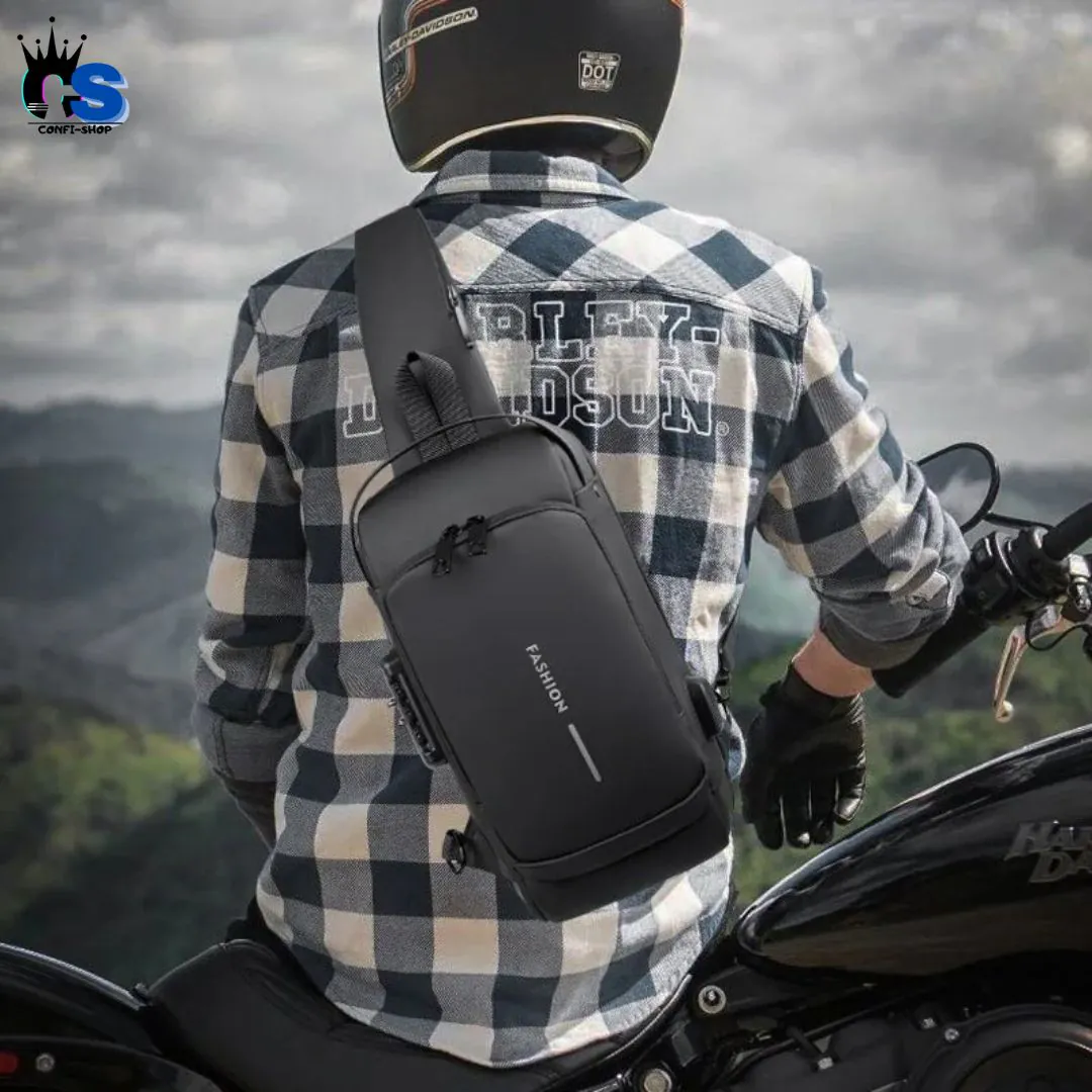 Mochila Cruzada con Clave: Seguridad y Estilo en Cada Paso - Mochila Cruzada con Clave
