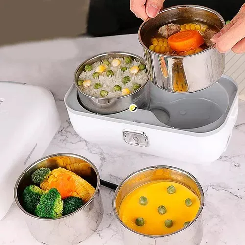 Lonchera Eléctrica: Disfruta de Comidas Caseras Calientes en Cualquier Lugar - Lonchera Fiambrera portacomida eléctrica