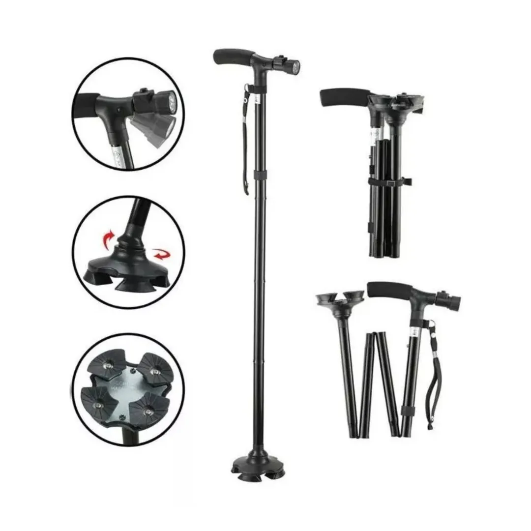 Bastón Ajustable con Linterna Trusty Kane Ba: ¡Seguridad y Confort en Cada Paso! - Bastón Ajustable Linterna Trusty Kane Ba