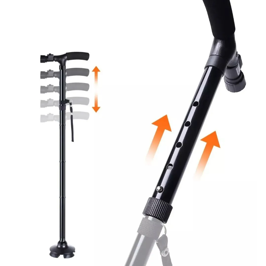 Bastón Ajustable con Linterna Trusty Kane Ba: ¡Seguridad y Confort en Cada Paso! - Bastón Ajustable Linterna Trusty Kane Ba