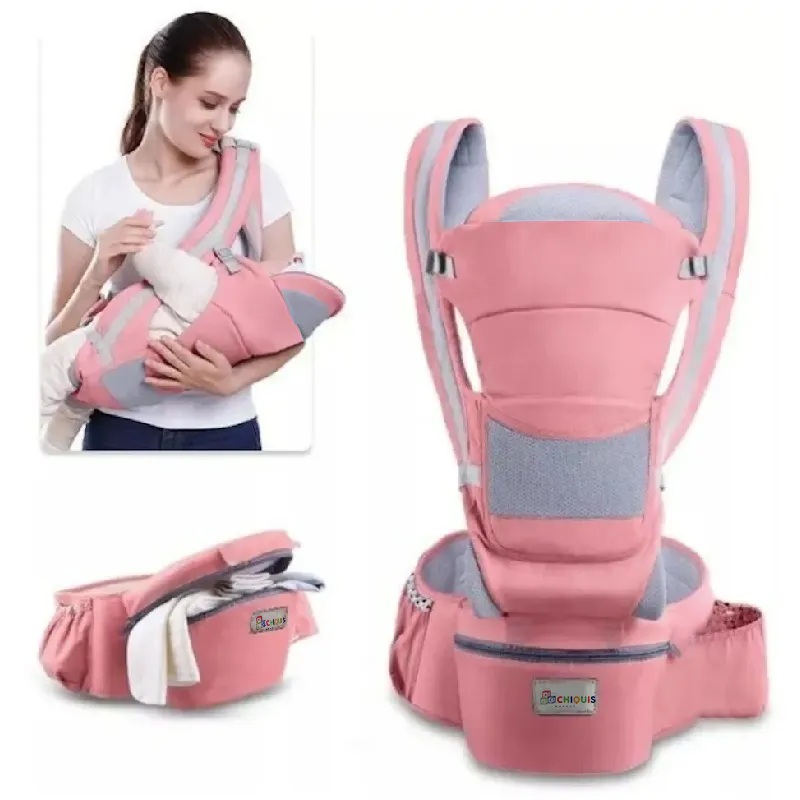 Cargador Canguro Silla Bebé Rosado: ¡La comodidad y seguridad que tu bebé necesita!