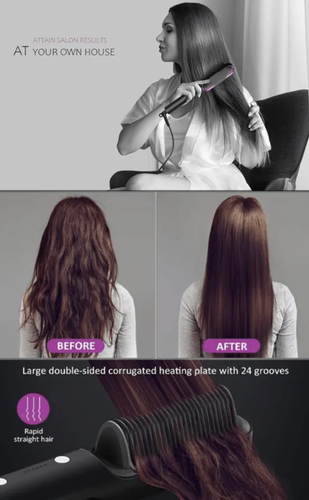 CEPILLO ALISADOR: Transforma tu Cabello en Minutos - CEPILLO ALISADOR