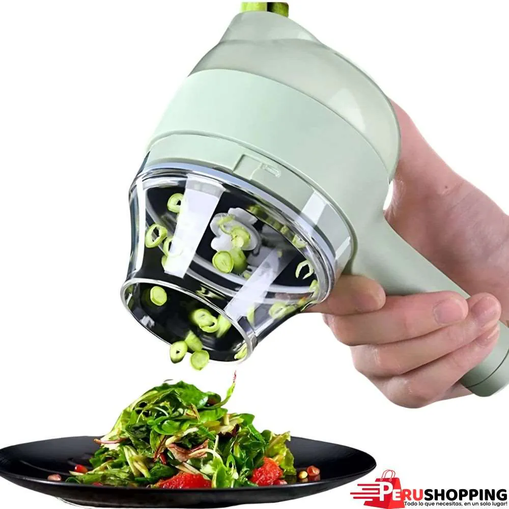 Cortador Picador Eléctrico Multifuncional: ¡Cocina Más Rápido y Fácil! - Cortador Picador Electrico Multifunciona