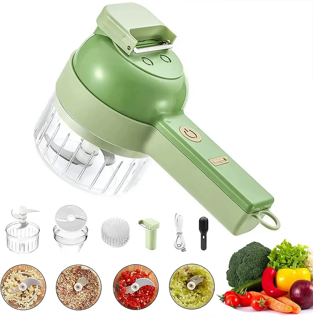 Cortador Picador Eléctrico Multifuncional: ¡Cocina Más Rápido y Fácil! - Cortador Picador Electrico Multifunciona