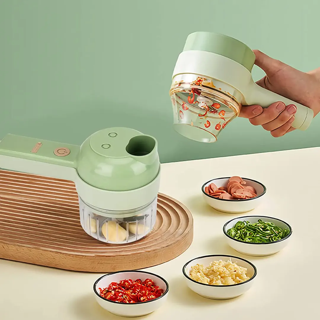 Cortador Picador Eléctrico Multifuncional: ¡Cocina Más Rápido y Fácil! - Cortador Picador Electrico Multifunciona