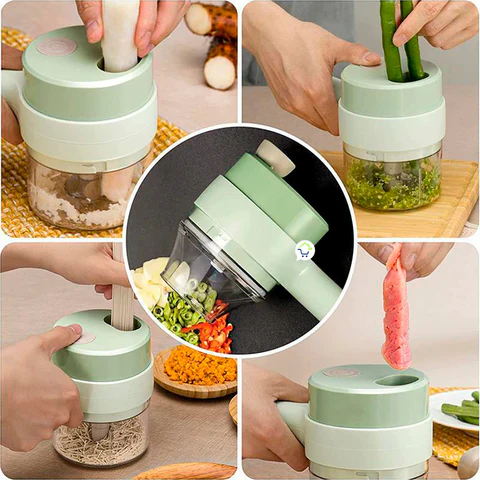 Cortador Picador Eléctrico Multifuncional: ¡Cocina Más Rápido y Fácil!